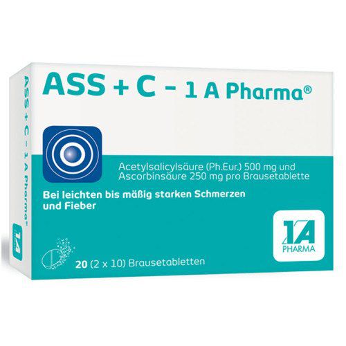 ASS + C - 1 A Pharma® 20 Brausetabletten