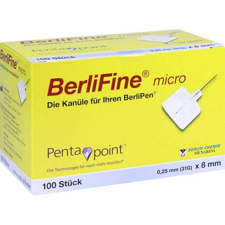 BERLIFINE micro Kanülen 0,25x8 mm