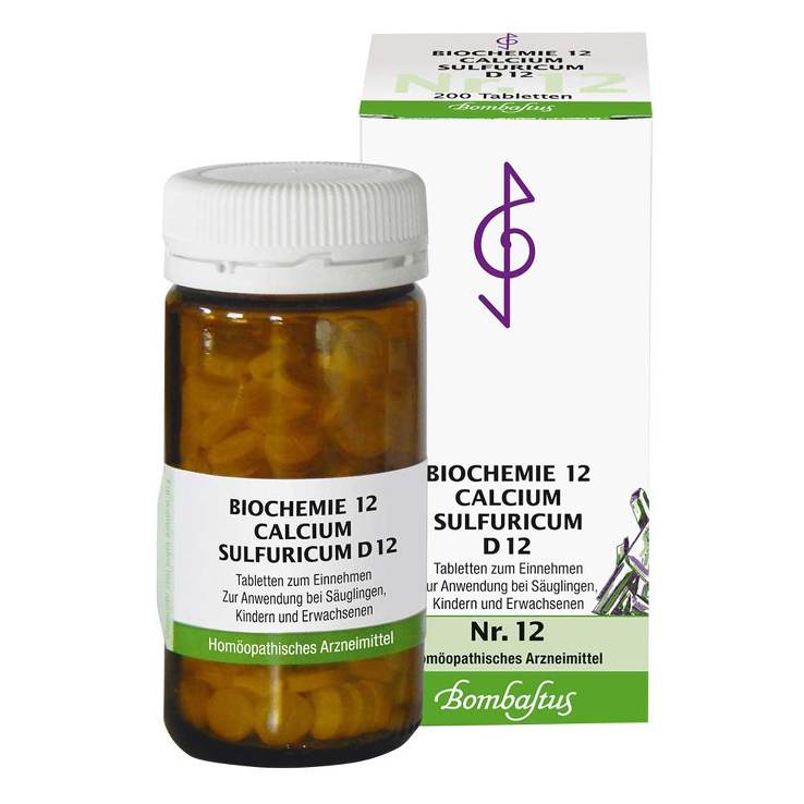 Biochemie 12 Calcium sulfuricum Bombastus D12 200 Tbl