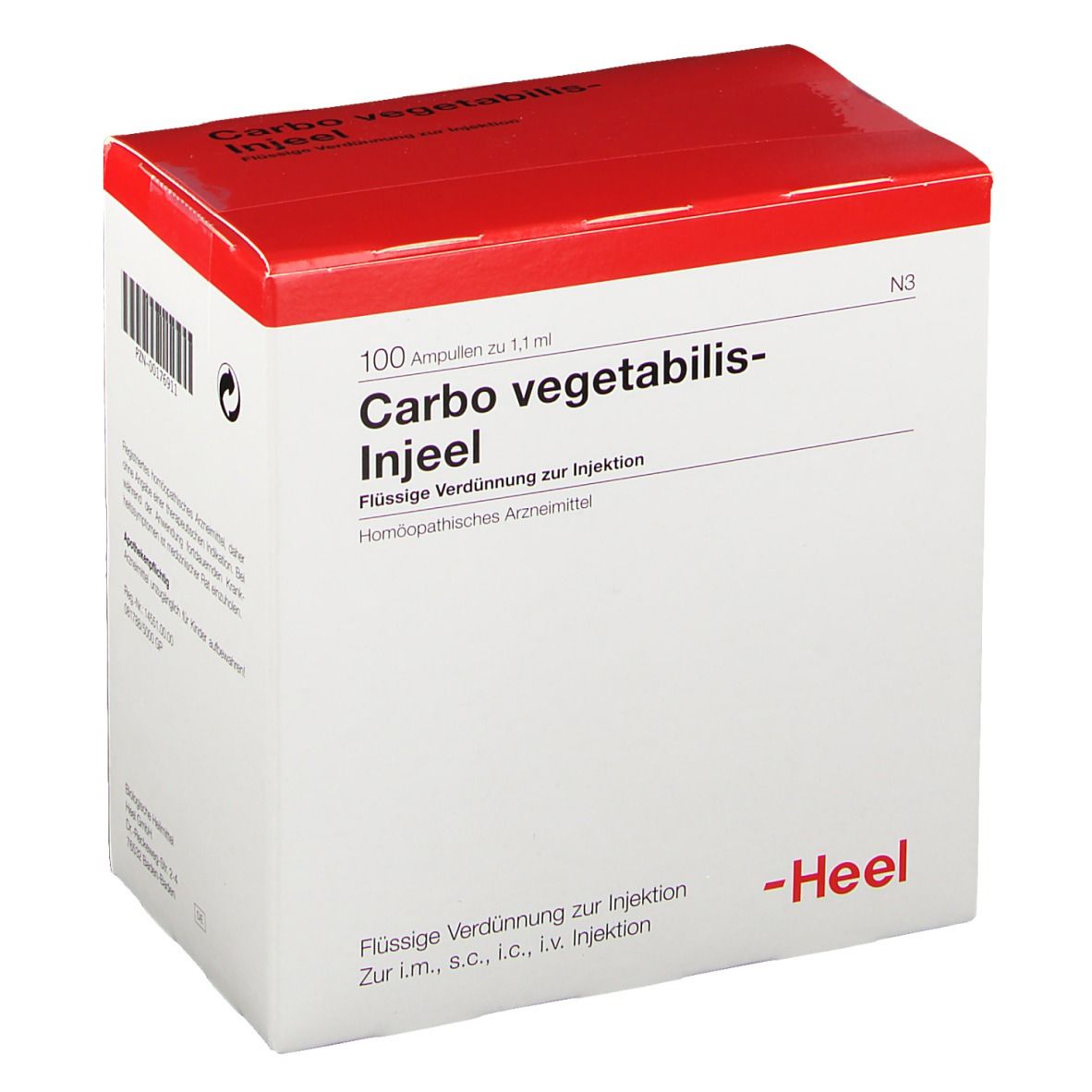 Carbo vegetabilis-Injeel 100 Amp.