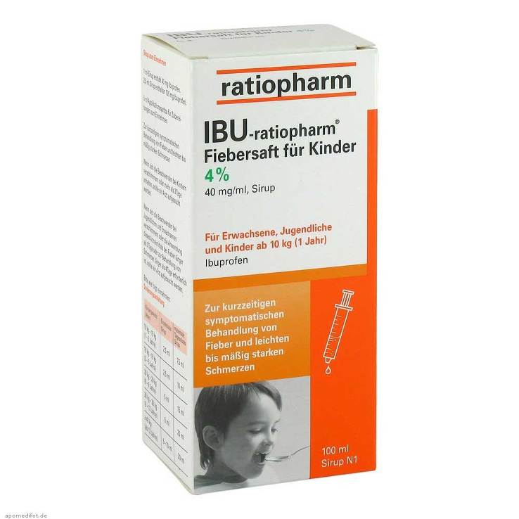 IBU-ratiopharm® 4% Fiebersaft für Kinder 100ml