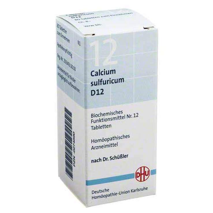Biochemie DHU 12 Calcium sulfur. D12 80 Tbl.