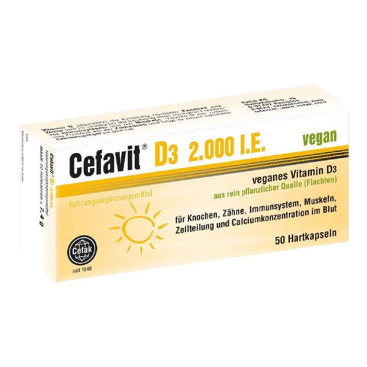 Cefavit® D3 2.000 I.E. vegan 50 Hartkapseln