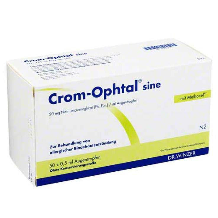 Crom-Ophtal® sine, 20 mg/ml Augentropfen 50 ED 0,5ml