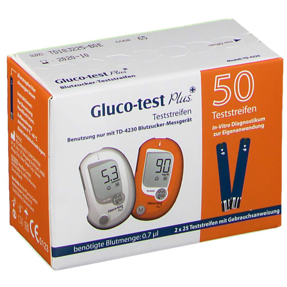 Gluco-test Plus Blutzuckerteststreifen 50 St.