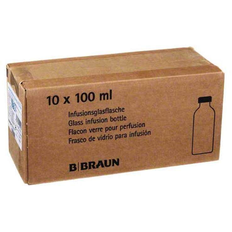 Isotone Kochsalz-Lösung 0,9% Braun Infusionslösung 10 Glasflaschen 100 ml