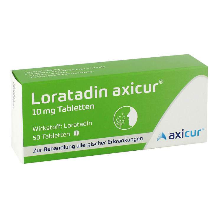 Loratadin axicur® 10 mg 50 Tabletten