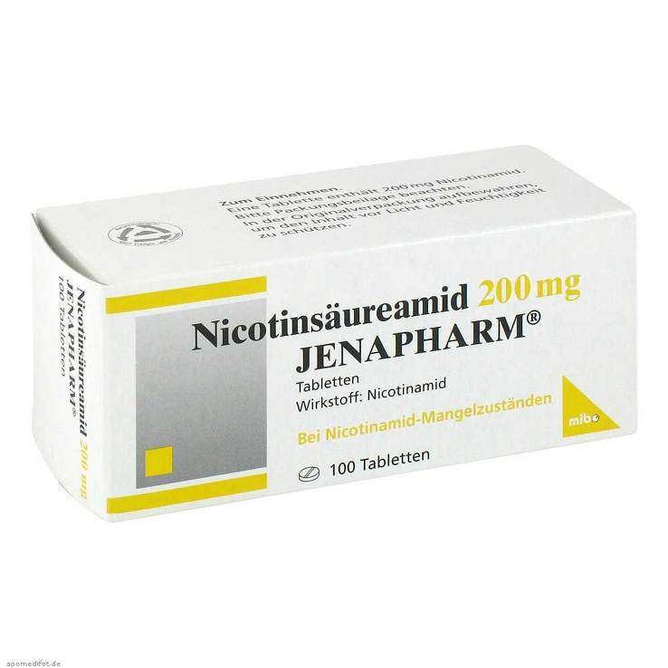 Nicotinsäureamid 200mg JENAPHARM® 100 Tbl.