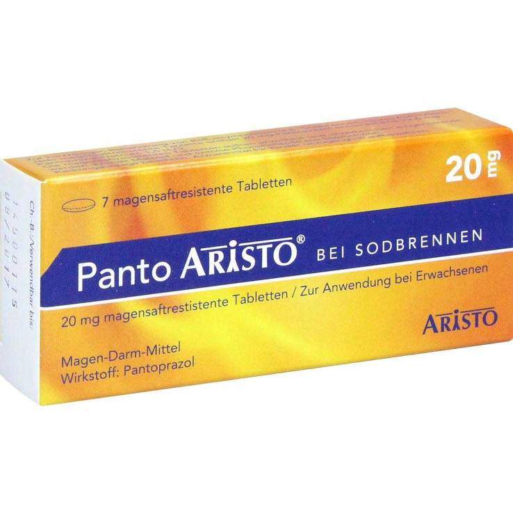 Panto Aristo® bei Sodbrennen 20 mg 7 magensaftresist. Tabl.
