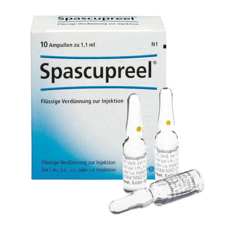 Spascupreel® Flüssige Verdünnung zur Injektion 10 Amp. 1,1 ml