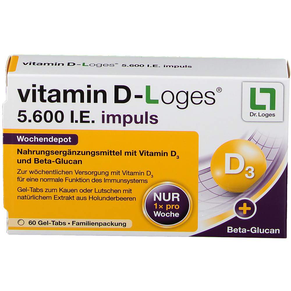 vitamin D-Loges® 5.600 I.E. impuls 60 Gel-Tabs
