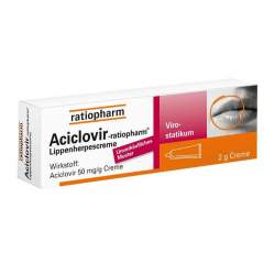Aciclovir-ratiopharm® Lippenherpescreme 50 mg/g Creme 2g