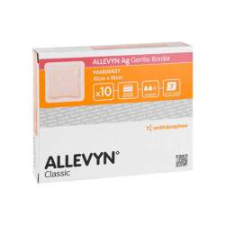 ALLEVYN Ag Gentle Border 10x10 cm Wundverband