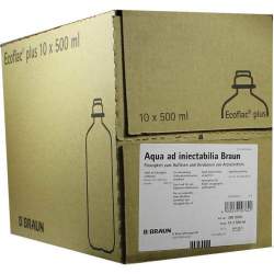 Aqua ad iniectabilia Braun Lösungsmittel zur Herstellung von Parenteralia, 10x 500 ml Ecoflac plus