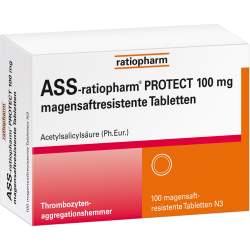 ASS-ratiopharm® PROTECT 100 mg 100 magensaftresistente Tabletten