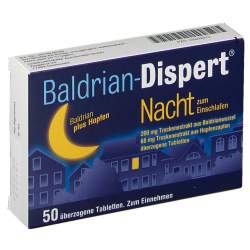 Baldrian-Dispert® Nacht zum Einschlafen 50 Tbl.