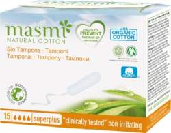 BIO TAMPONS Super Plus 100% Bio-Baumwolle MASMI