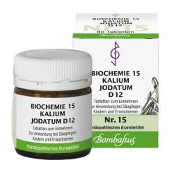 Biochemie 15 Kalium jodatum Bombastus D12 80 Tbl.