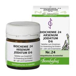 Biochemie 24 Arsenum jodatum Bombastus D6 80 Tbl.
