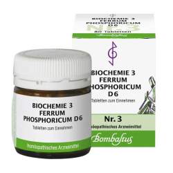 Biochemie 3 Ferrum phosphoricum Bombastus D6 80 Tbl.