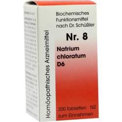 Biochemie 8 Natrium chloratum D6 Reckeweg 200 Tbl.