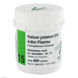 Biochemie Adler 15 Kalium jodatum D12 400 Tbl.