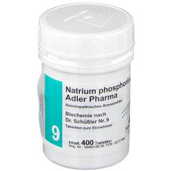 Biochemie Adler 9 Natrium phosph. D6 400 Tbl.