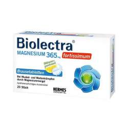 Biolectra Magnesium 365 mg fortissimum 20 Brausetabletten Zitronengeschmack