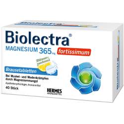 Biolectra Magnesium 365 mg fortissimum 40 Brausetabletten Zitronengeschmack