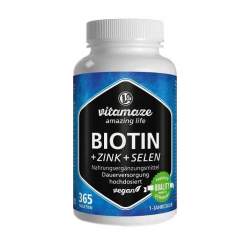 Biotin 10mg hochdosiert + Zink + Selen 365 Tbl.