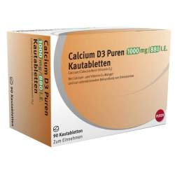 Calcium D3 Puren 1000 mg/880 I.E. 90 Kautbl.