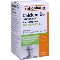 Calcium D3-ratiopharm® 500 mg/440 I.E. 100 Kautbl.