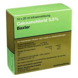 Calciumchlorid 5,5 % Baxter Inf.-Lsg. 10 Amp. 20ml