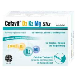CEFAVIT D3 K2 Mg 2.000 I.E. Stix