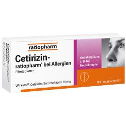 Cetirizin-ratiopharm® bei Allergien 20 Filmtbl.