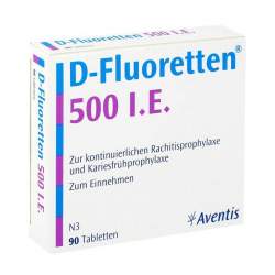 D-Fluoretten® 500 I.E., 90 Tabletten zur Herstellung einer Lösung zum Einnehmen