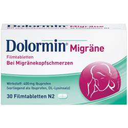 Dolormin® Migräne Filmtabletten, 400 mg 30 Filmtabletten