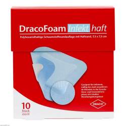 DracoFoam Infekt haft Schaumstoffverband 7,5x7,5cm 10 St.