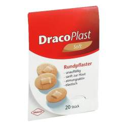 DRACOPLAST Soft Pflaster 2,2 cm rund hautf.