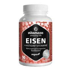 Eisen 20 mg + Histidin + Vitamine 90 vegane Kapseln