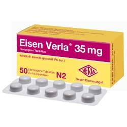 Eisen Verla 35 mg 50 überzogene Tbl.