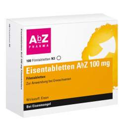 Eisentabletten AbZ 100mg 100 Filmtbl.