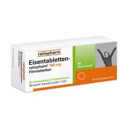 Eisentabletten-ratiopharm® 100mg 50 Filmtbl.