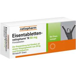 Eisentabletten-ratiopharm® N 50mg 100 Filmtbl.