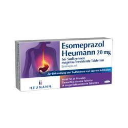 Esomeprazol Heumann 20 mg bei Sodbrennen 14 magensaftresistente Tabletten