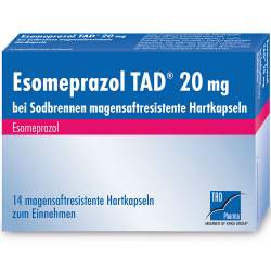 Esomeprazol TAD® 20mg bei Sodbrennen 14 magensaftresist. Hartkaps.