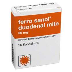 ferro sanol® duodenal mite 50mg 20 magensaftres. Hartkaps.