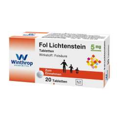 Fol Lichtenstein, 5 mg, 20 Tabletten
