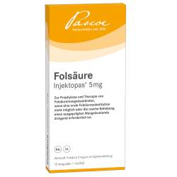 Folsäure Injektopas® 5mg 10x1ml Amp.