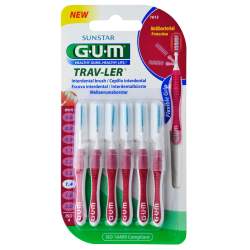 GUM TRAV-LER 1,4mm Kerze pink Interdental+6Kappen